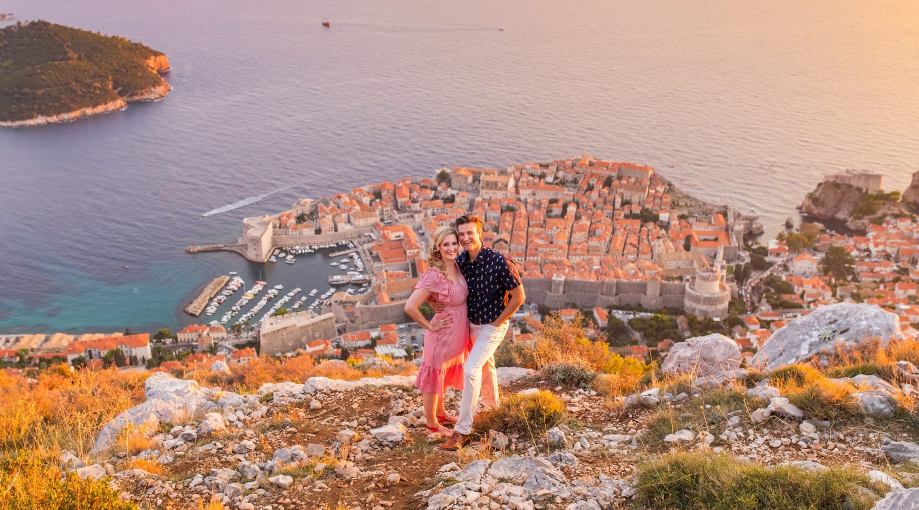 Couple photo session in Dubrovnik, Croatia by photographer Marie Calfopoulos