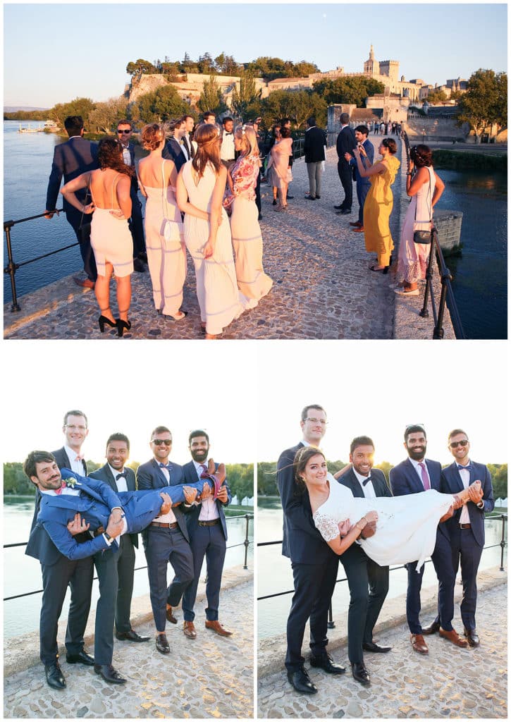 A wedding in a Provence village and on the Pont d'Avignon